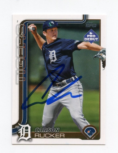 CARSON RUCKER SIGNED AUTOGRAPHED 2025 TOPPS PRO DEBUT BASEBALL CARD AUTO