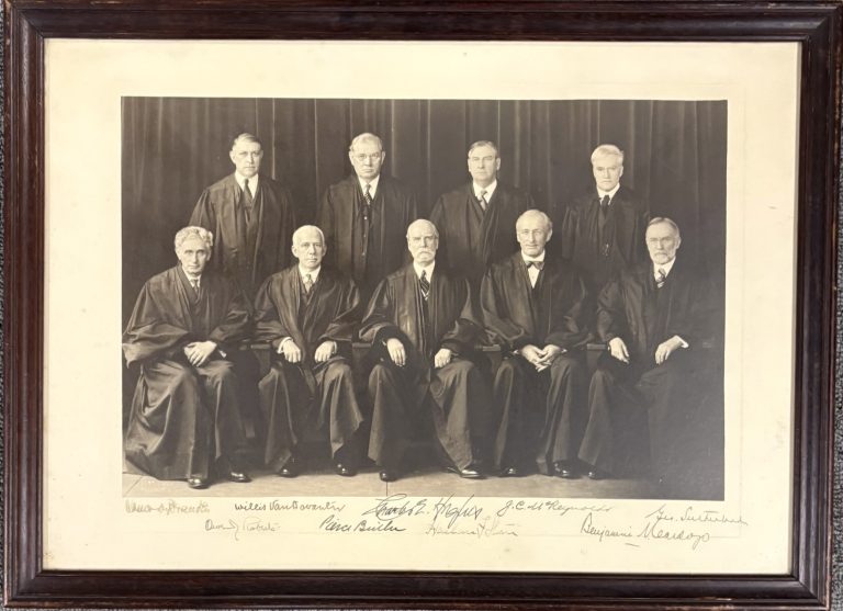 Hughes Court Signed Auto 1932 1937 Supreme Court Complete 11x14 Photo Grad LOA