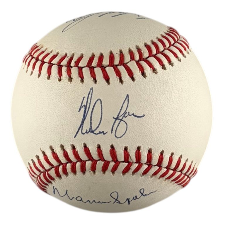 No Hitter Legends Signed Auto OAL Baseball Nolan Ryan Seaver Spahn PSA DNA