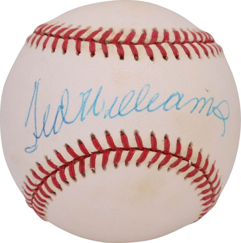 Ted Williams Signed Auto OAL Baseball Boston Red Sox PSA DNA