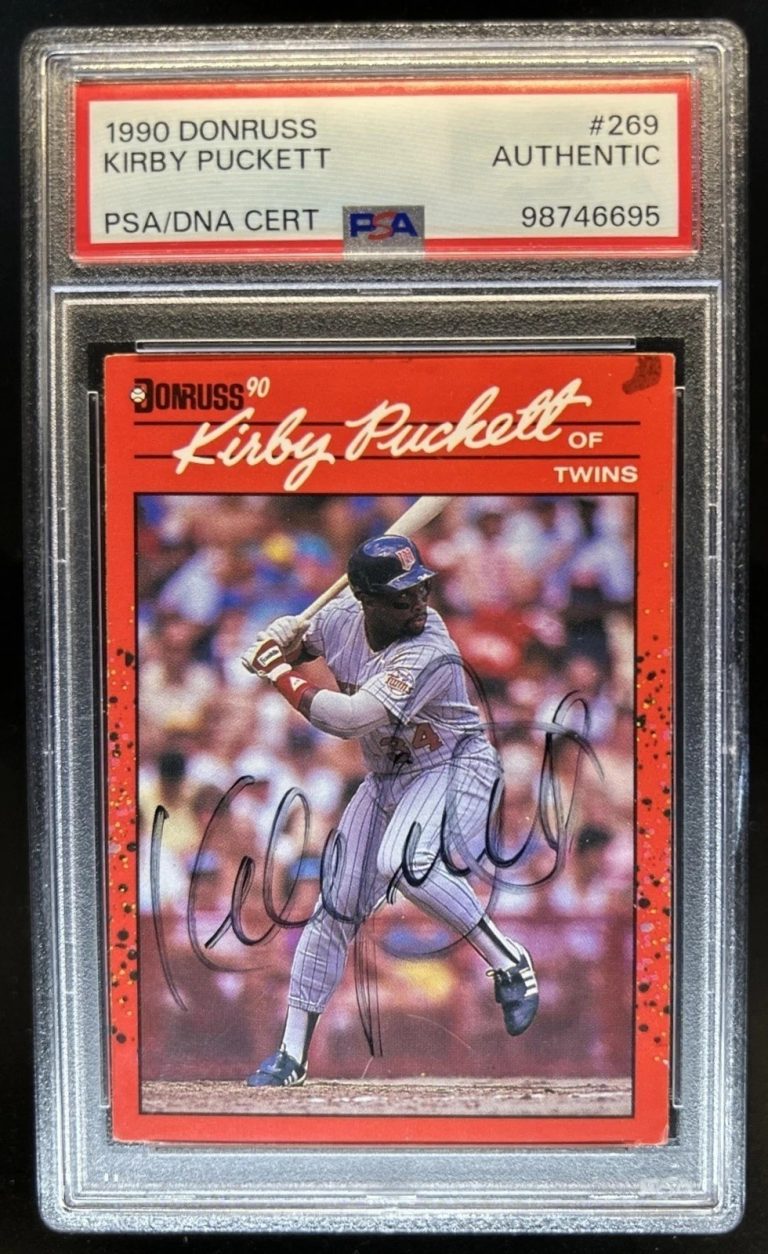 Kirby Puckett Signed Auto 1990 Donruss 269 Card Minnesota Twins PSA DNA
