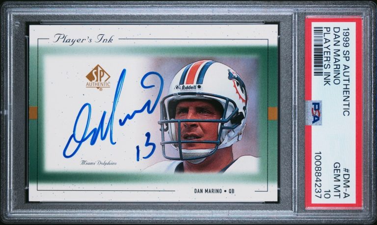 Dan Marino Signed Auto 1999 SP Players Ink DM A Card POP 3 PSA GEM MINT 10