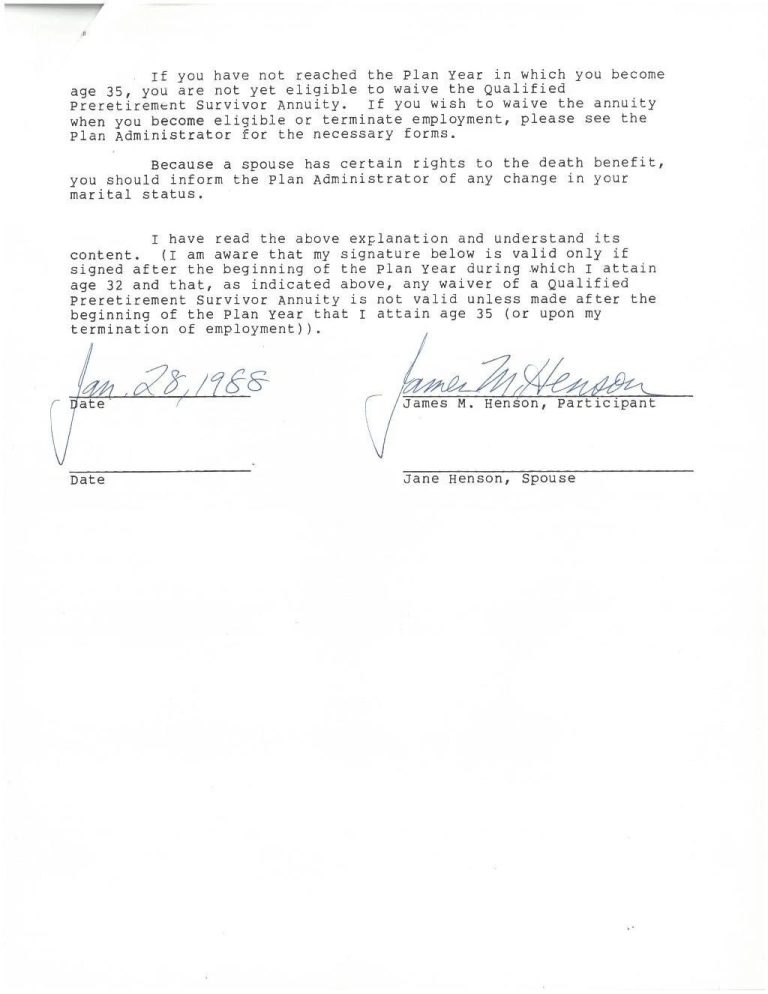 Jim Henson Signed Auto Muppets Inc Pension Document Full Name Beckett BAS