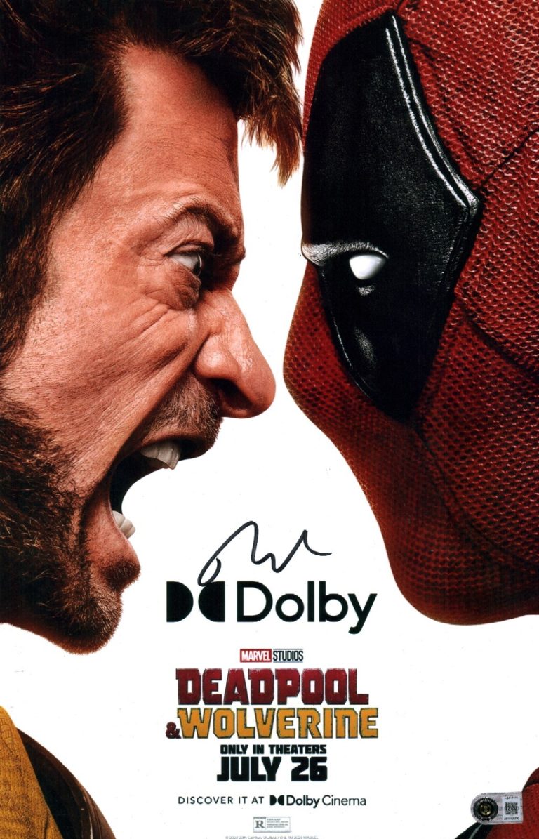 RYAN REYNOLDS SIGNED DEADPOOL WOLVERINE WADE WILSON 11X17 MARVEL PHOTO BAS COA
