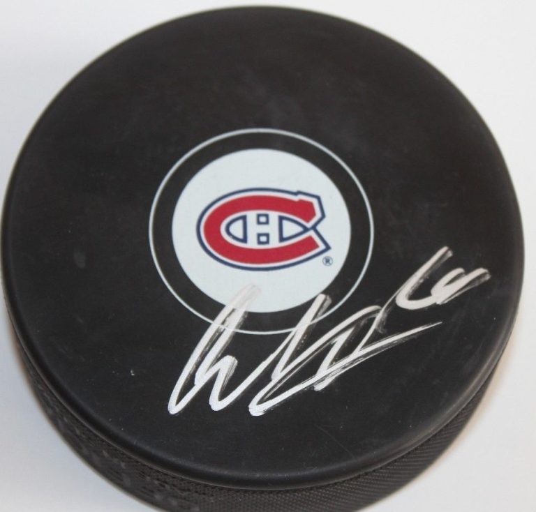 JIRI SEKAC SIGNED MONTREAL CANADIENS HOCKEY PUCK W/CASE COA