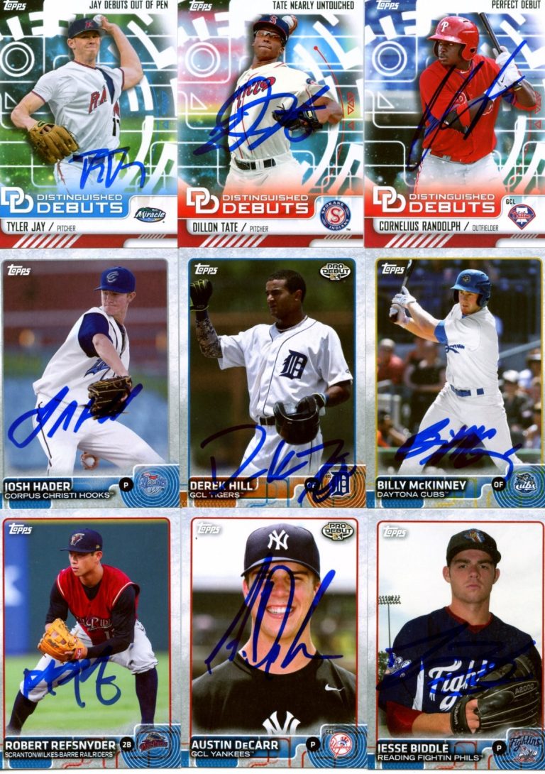 TYLER JAY SIGNED 2016 TOPPS PRO DEBUT DISTINGUISHED DEBUTS ROOKIE CARD AUTO