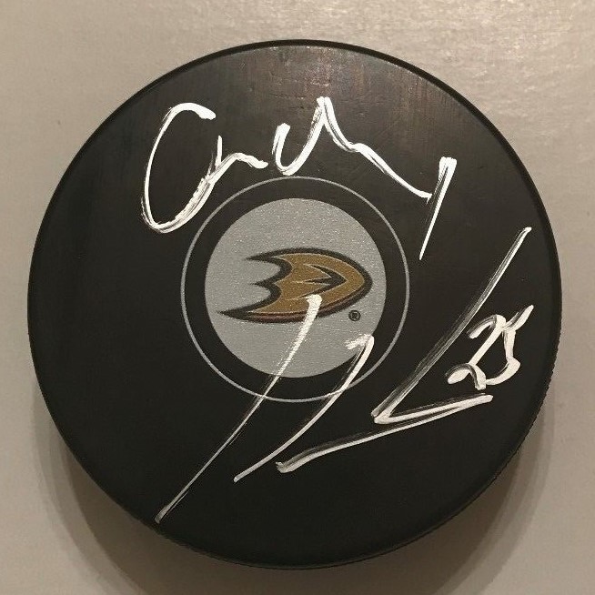 ONDREJ KASE SIGNED ANAHEIM DUCKS PUCK W/CASE COA
