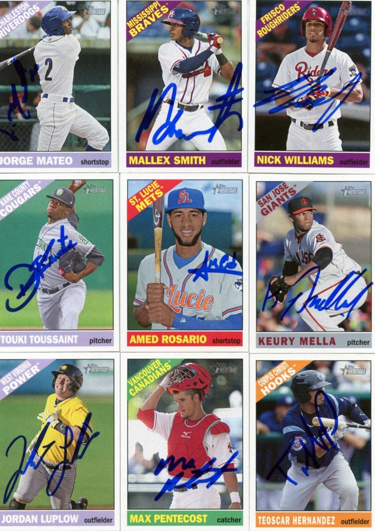 NICK WILLIAMS SIGNED 2015 TOPPS HERITAGE MINOR LEAGUE PROSPECT ROOKIE CARD AUTO