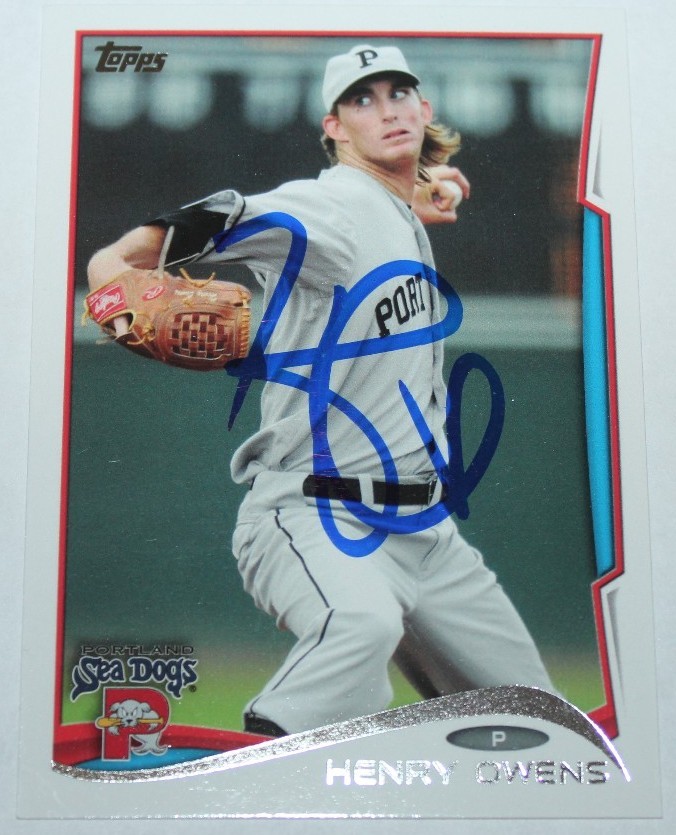 Henry Owens signed 2014 Topps Pro Debut Rookie card auto