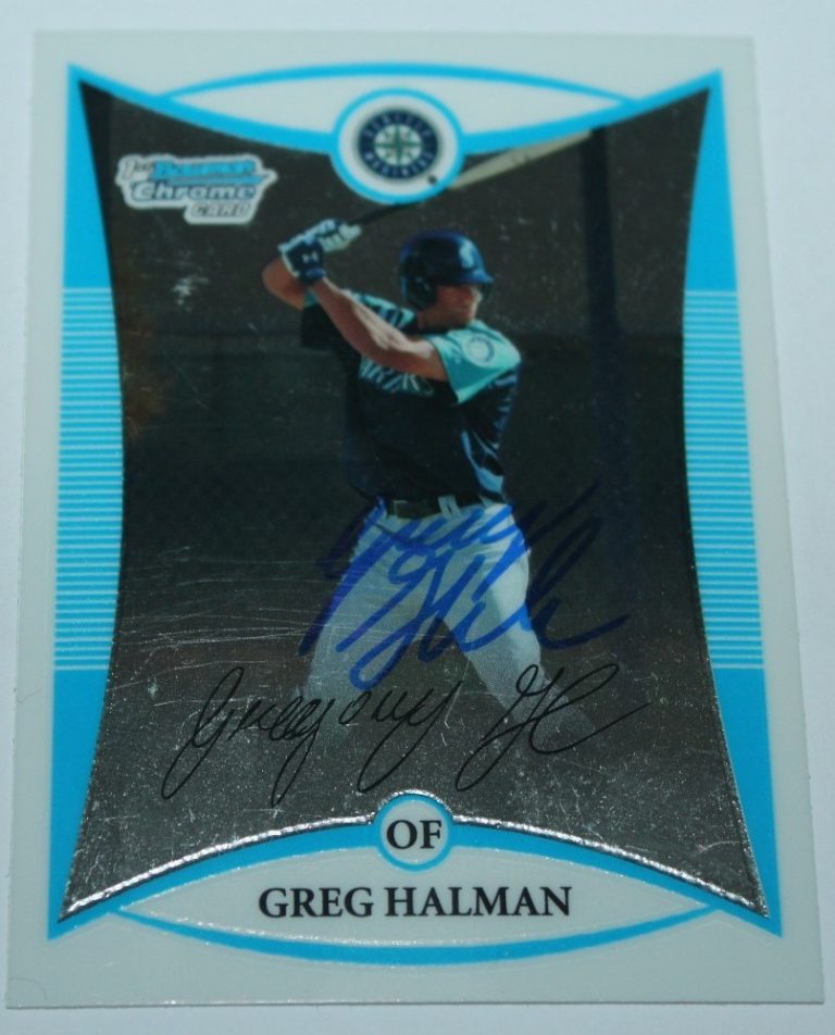 Greg Halman signed 2008 Bowman Chrome Rookie card auto