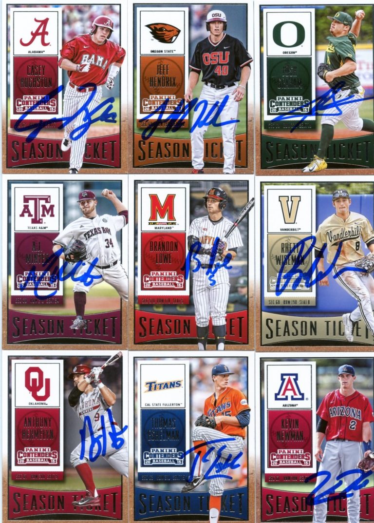 KEVIN NEWMAN TOM SIGNED 2015 PANINI CONTENDERS PROSPECT ROOKIE CARD AUTO