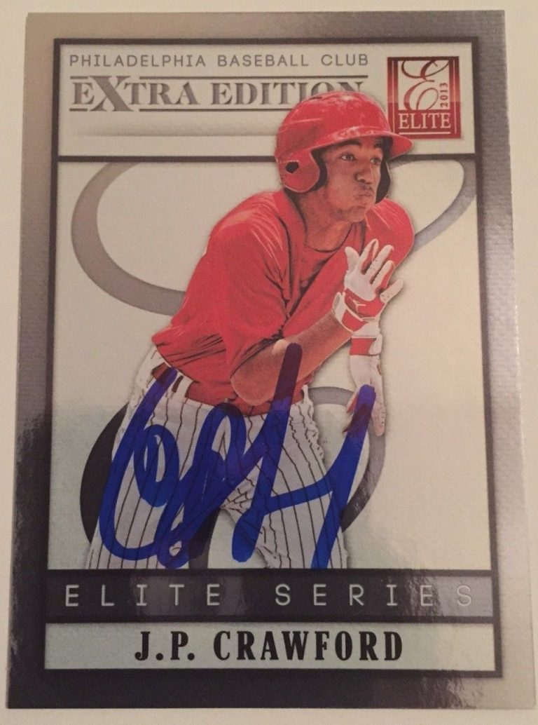 JP Crawford signed 2013 Donruss Elite Series Rookie card auto