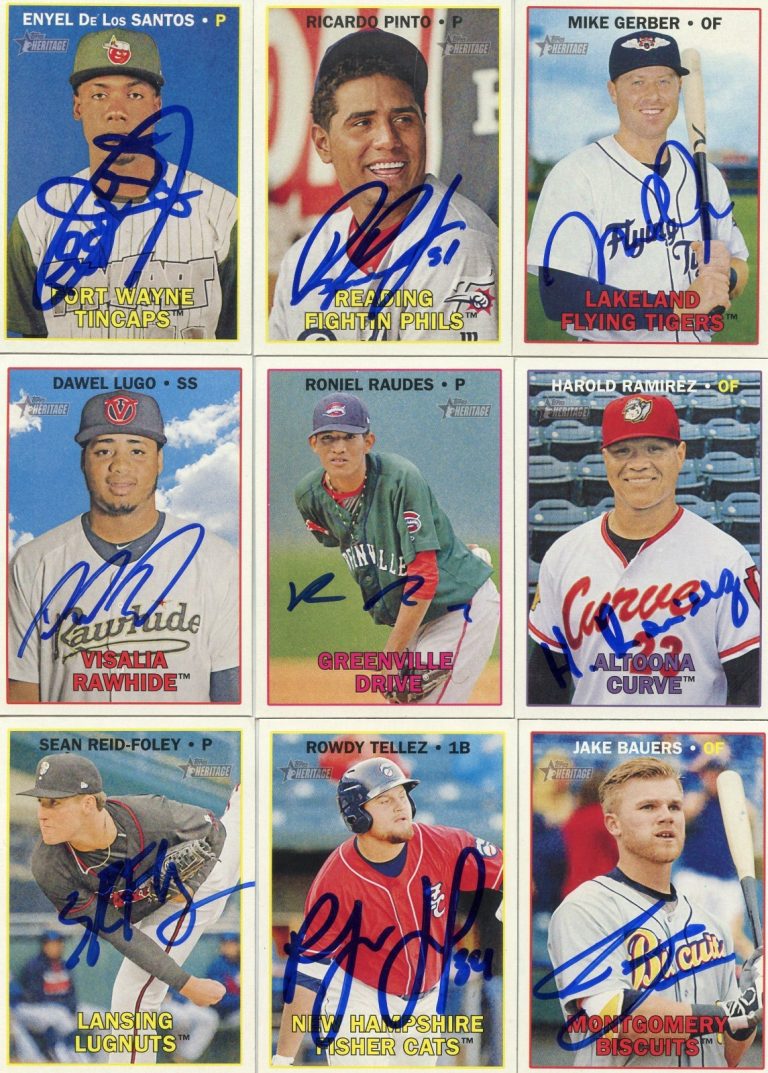 ROWDY TELLEZ SIGNED 2016 TOPPS HERITAGE MINORS ROOKIE CARD AUTO