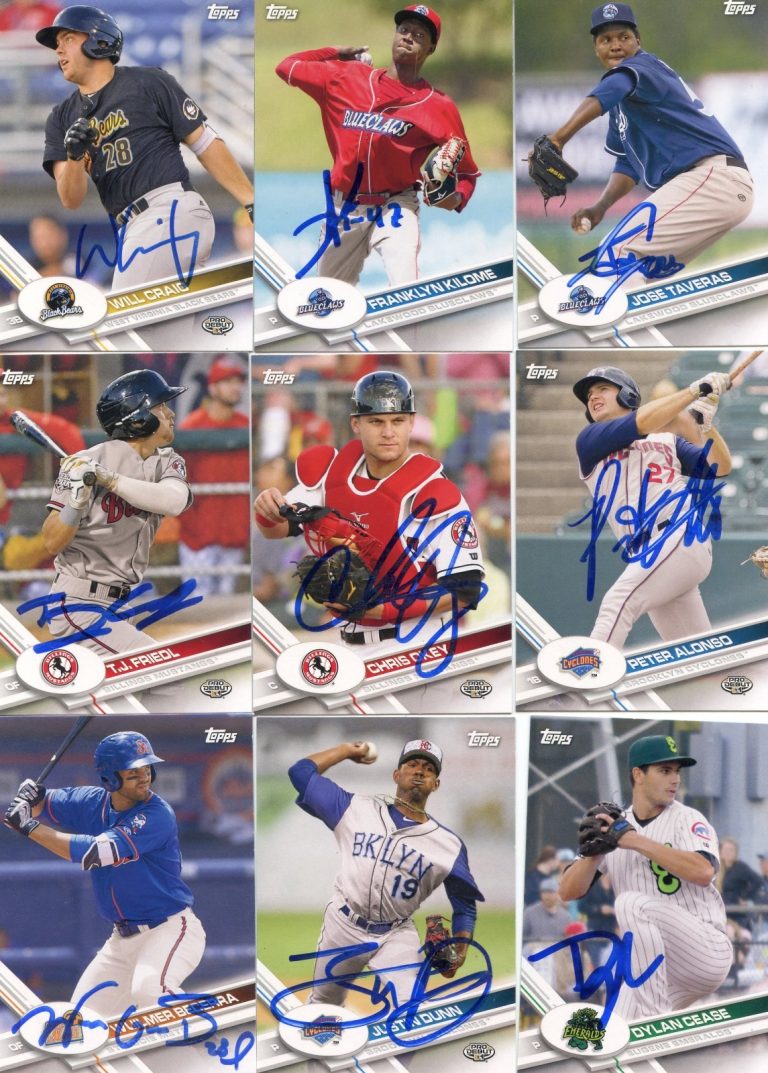 DYLAN CEASE SIGNED 2017 TOPPS PRO DEBUT ROOKIE CARD AUTO