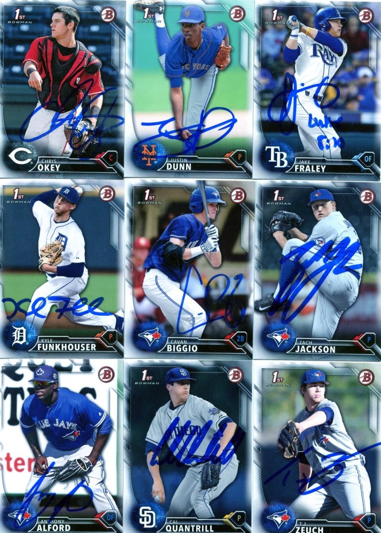 CAL QUANTRILL SIGNED 2016 BOWMAN DRAFT PROSPECT ROOKIE CARD AUTO