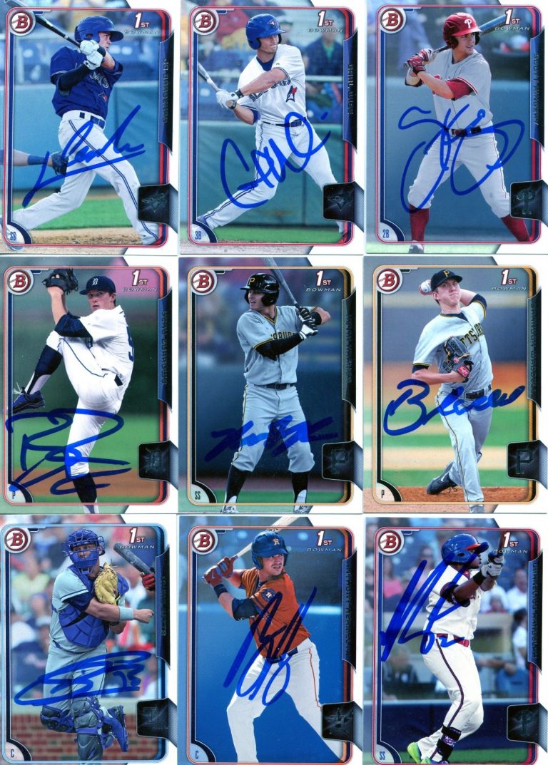 BEAU BURROWS SIGNED 2015 BOWMAN DRAFT PROSPECT ROOKIE CARD AUTO