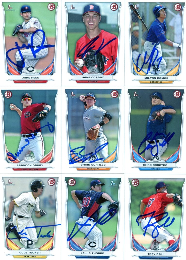 BRANDON DRURY SIGNED 2014 BOWMAN DRAFT PROSPECT ROOKIE CARD AUTO