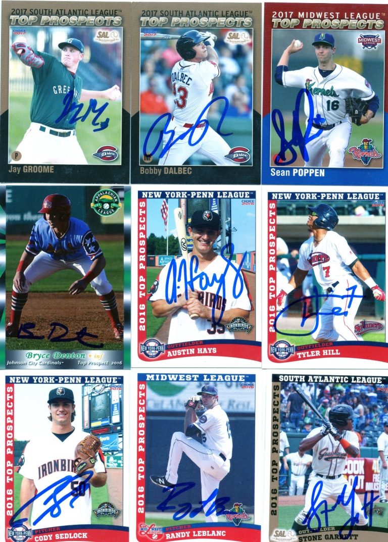 CODY SEDLOCK SIGNED 2016 NYPL TOP PROSPECTS ROOKIE CARD NEW YORK PENN AUTO
