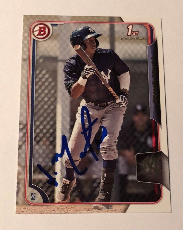 JORGE MATEO SIGNED 2015 BOWMAN PROSPECT ROOKIE CARD AUTO