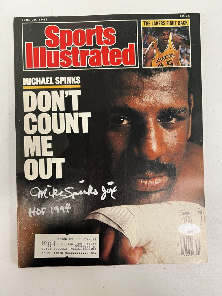 Michael Spinks Jinx Signed Auto Sports Illustrated 
