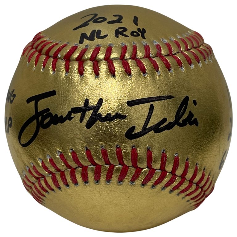 Jonathan India Signed Gold ROMLB Baseball w/ ROY + Stat PSA ITP HOLO COA Royals