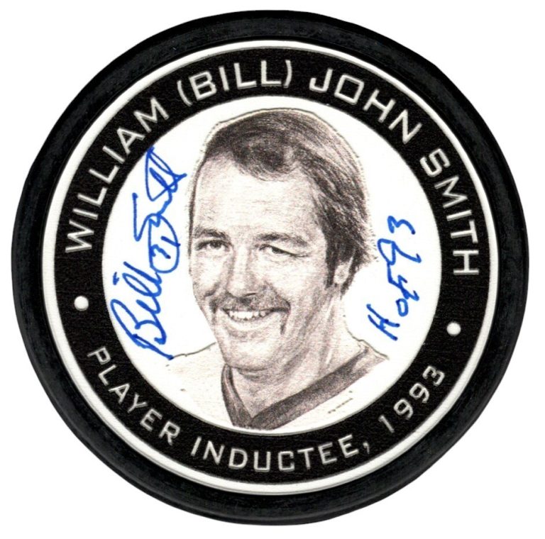Billy Smith Signed NHL Hall of Fame Induction Puck w/ HOF 93 PSA ITP COA