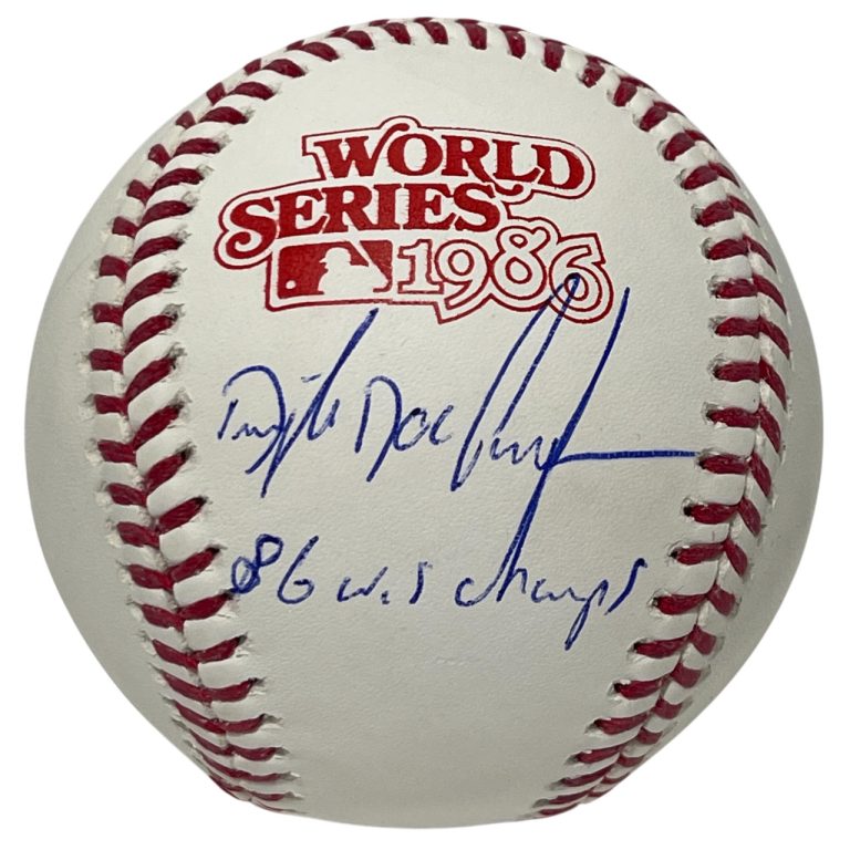 Dwight Doc Gooden Signed 1986 World Series ROMLB Baseball w/ 86 WSC JSA COA