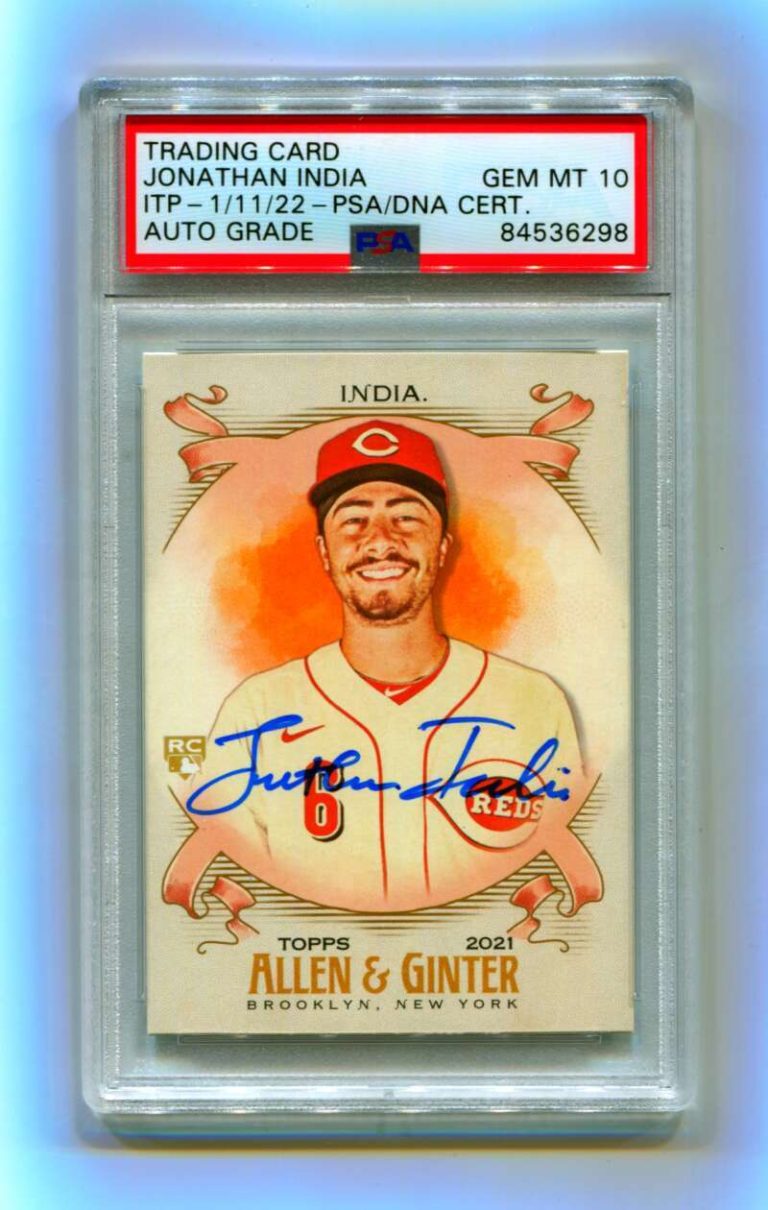 Jonathan India 2021 Allen & Ginter #210 Signed Base Rookie RC PSA 10 Auto ITP