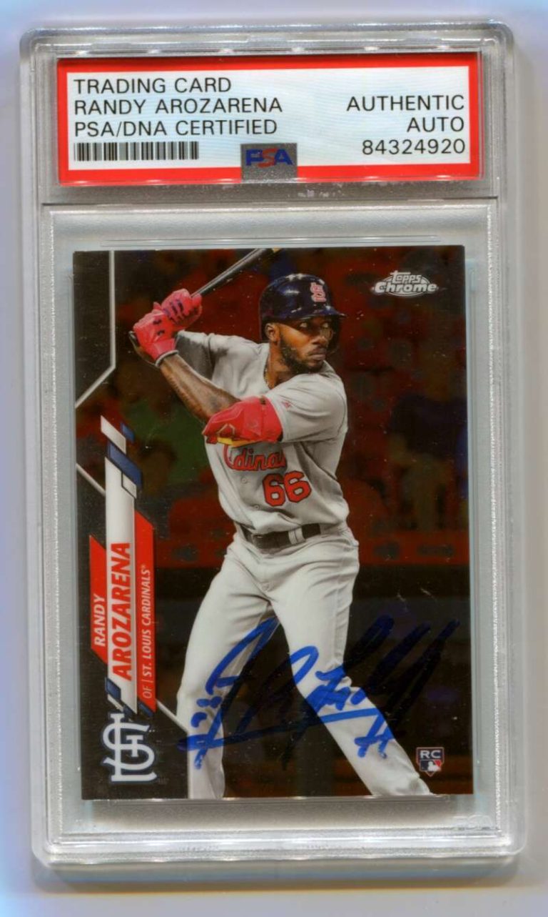 Randy Arozarena 2020 Topps Chrome #49 Rookie RC Signed Authentic Auto PSA DNA