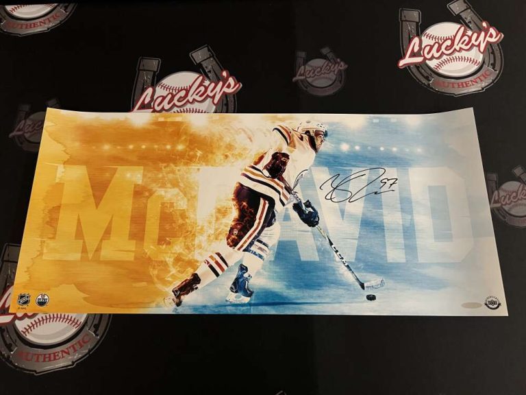 Connor McDavid Signed 12x26 Photo 