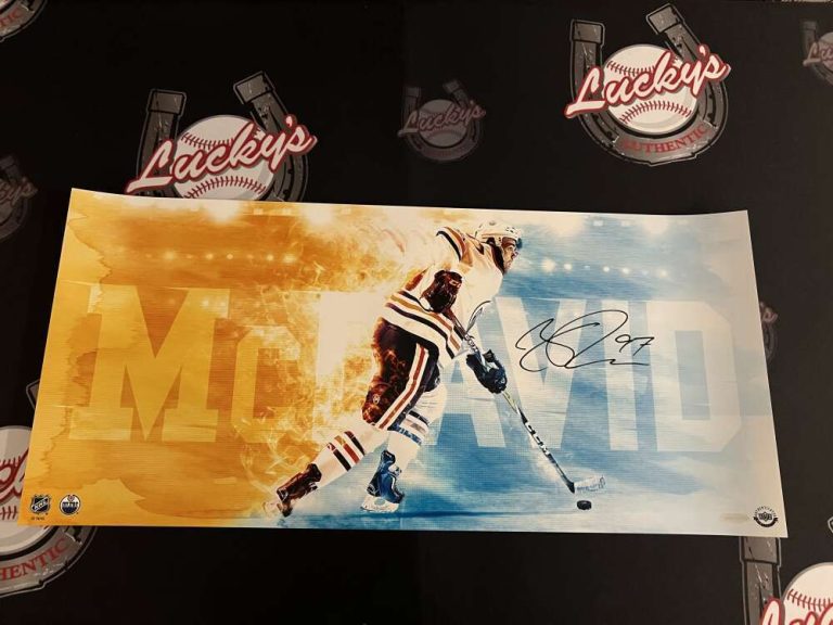 Connor McDavid Signed 12x26 Photo 