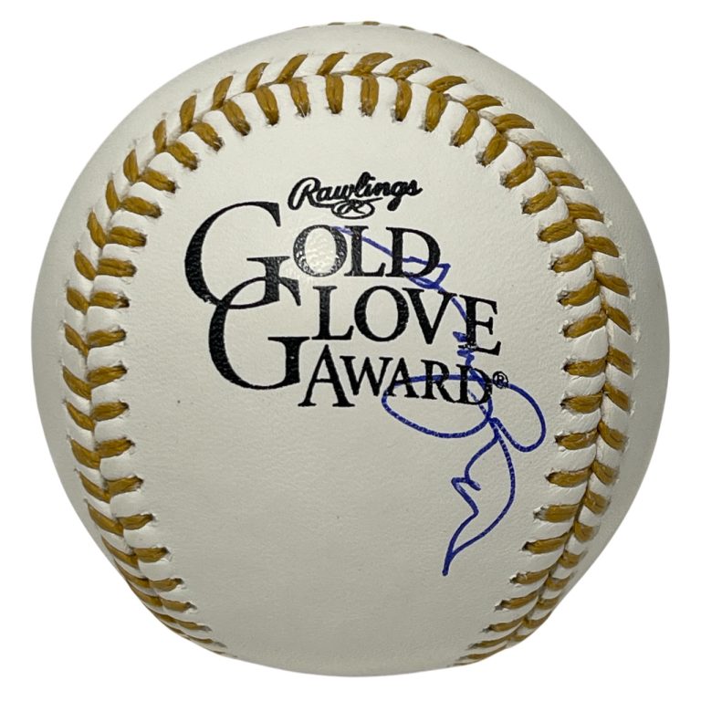 Gary Pettis Signed Rawlings Gold Glove Baseball LSCM COA California Angels