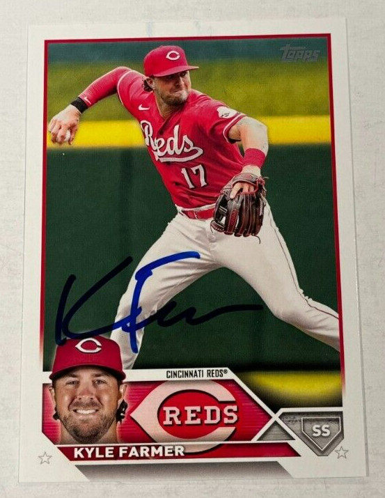 KYLE FARMER SIGNED 2023 TOPPS BASEBALL CARD AUTOGRAPH AUTO