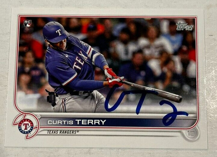 CURTIS TERRY SIGNED 2022 TOPPS BASEBALL CARD AUTOGRAPH AUTO