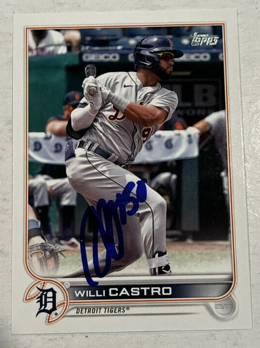 WILLI CASTRO SIGNED 2022 TOPPS BASEBALL CARD AUTOGRAPH AUTO
