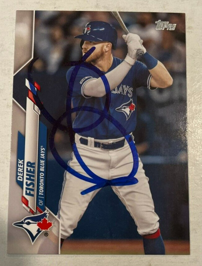 DEREK FISHER SIGNED 2020 TOPPS BASEBALL CARD AUTOGRAPH AUTO