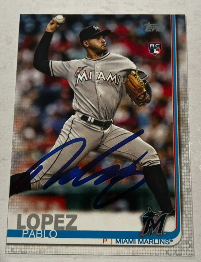 PABLO LOPEZ SIGNED 2019 TOPPS BASEBALL CARD AUTOGRAPH AUTO