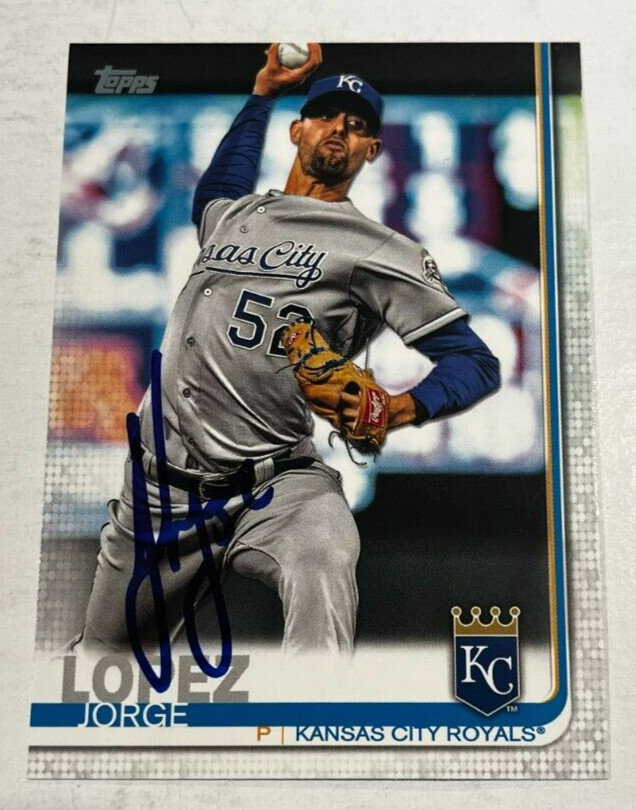 JORGE LOPEZ SIGNED 2019 TOPPS BASEBALL CARD AUTOGRAPH AUTO