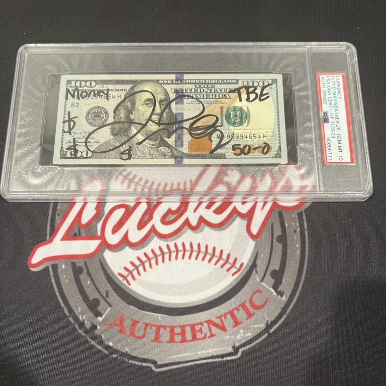 Floyd Mayweather Jr Signed $100 Bill US Currency x4 Inscriptions PSA 10 Auto E