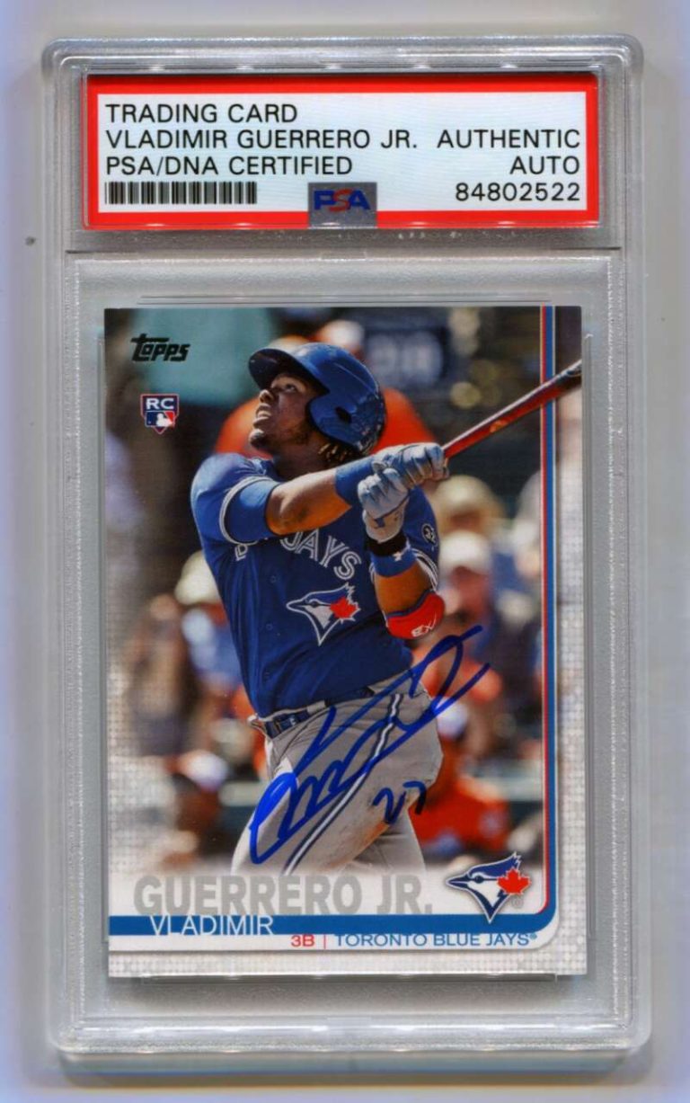 Vladimir Guerrero Jr 2019 Topps Series 2 No Number NNO RC Signed PSA Auto