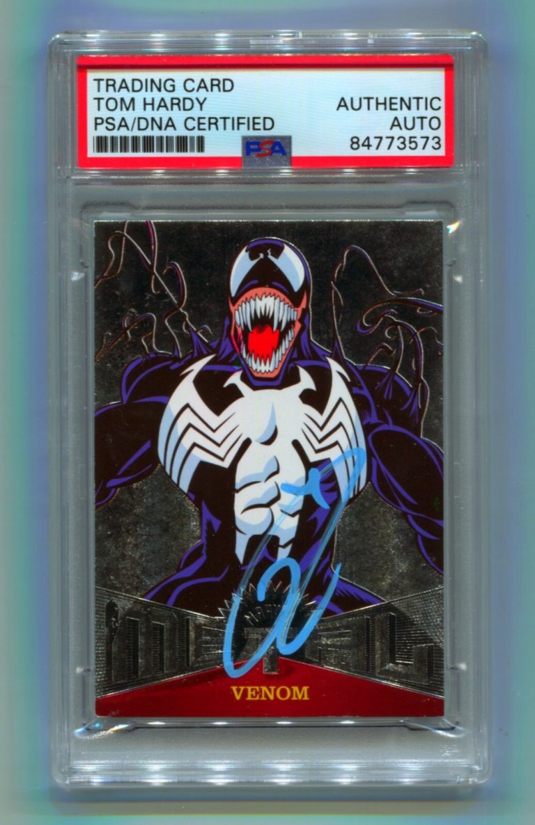 Tom Hardy 2017 Fleer Ultra Metal Spider-Man MM23 Venom Signed Auto PSA Authentic