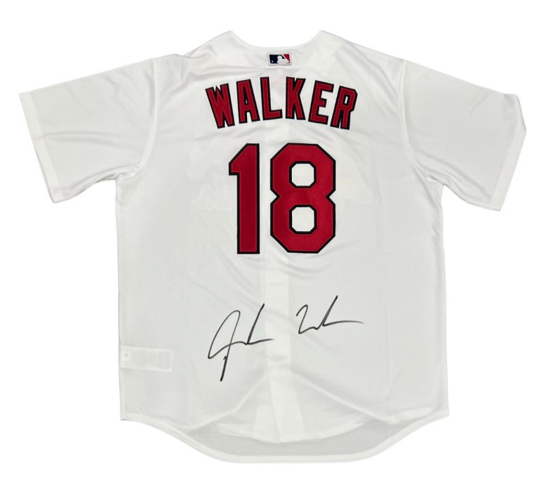 Jordan Walker Signed Auto STL Cardinals Official Nike Jersey Beckett WIT BAS COA