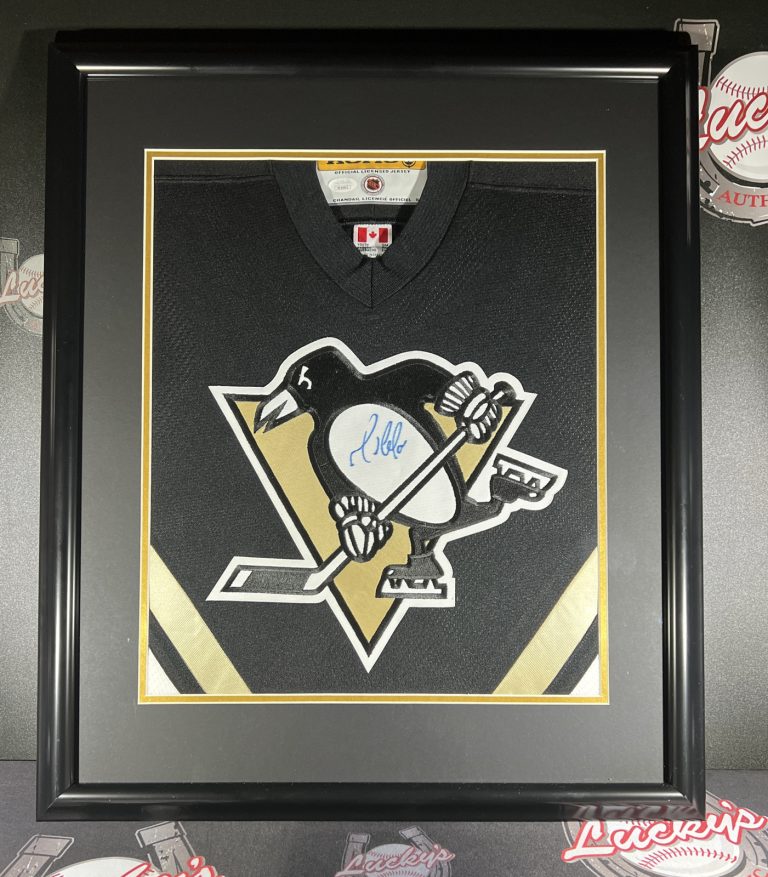 Mario Lemieux Signed Framed KOHO Jersey Pittsburgh Penguins JSA LOA