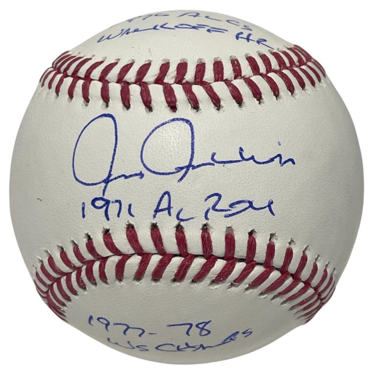 Chris Chambliss Signed Auto ROMLB Baseball w/ ROY + WSC + ALCS HR JSA WIT COA