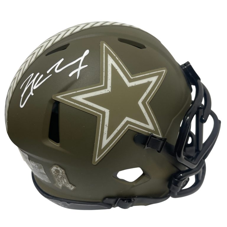 Zack Martin Signed Dallas Cowboys Salute 23 Mini Helmet Beckett Witness BAS COA