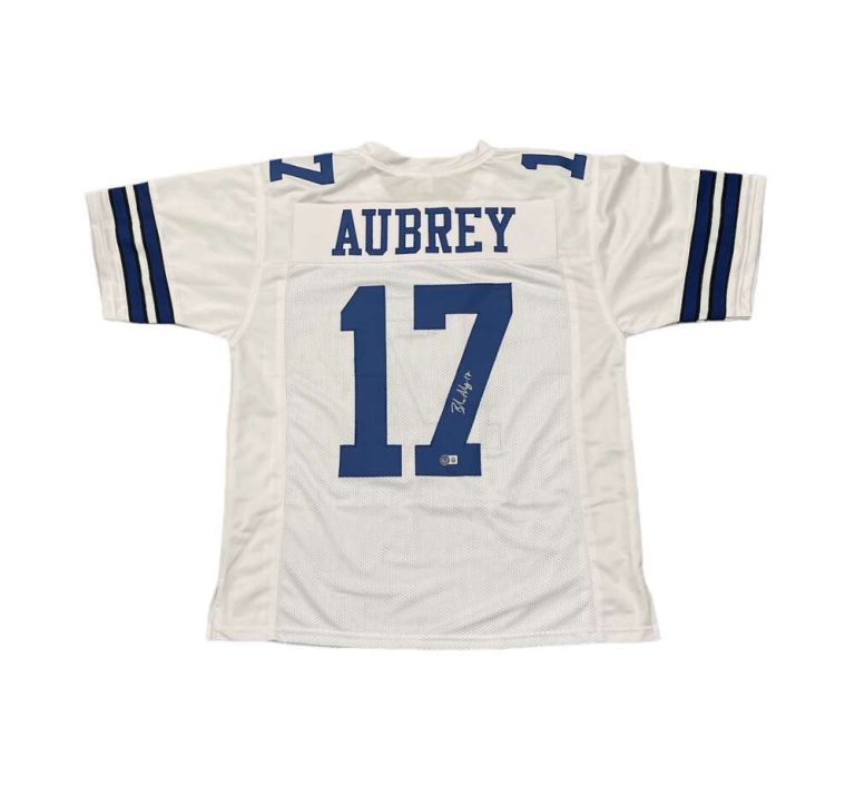 Brandon Aubrey Signed Dallas Cowboys Custom Jersey Beckett Witness BAS COA