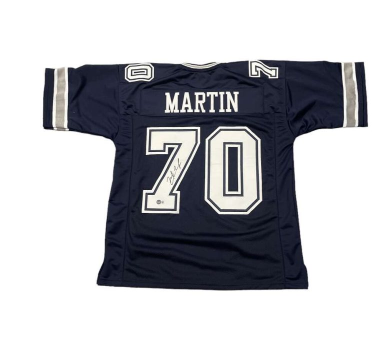 Zack Martin Signed Dallas Cowboys Custom Navy Jersey Beckett Witness BAS COA