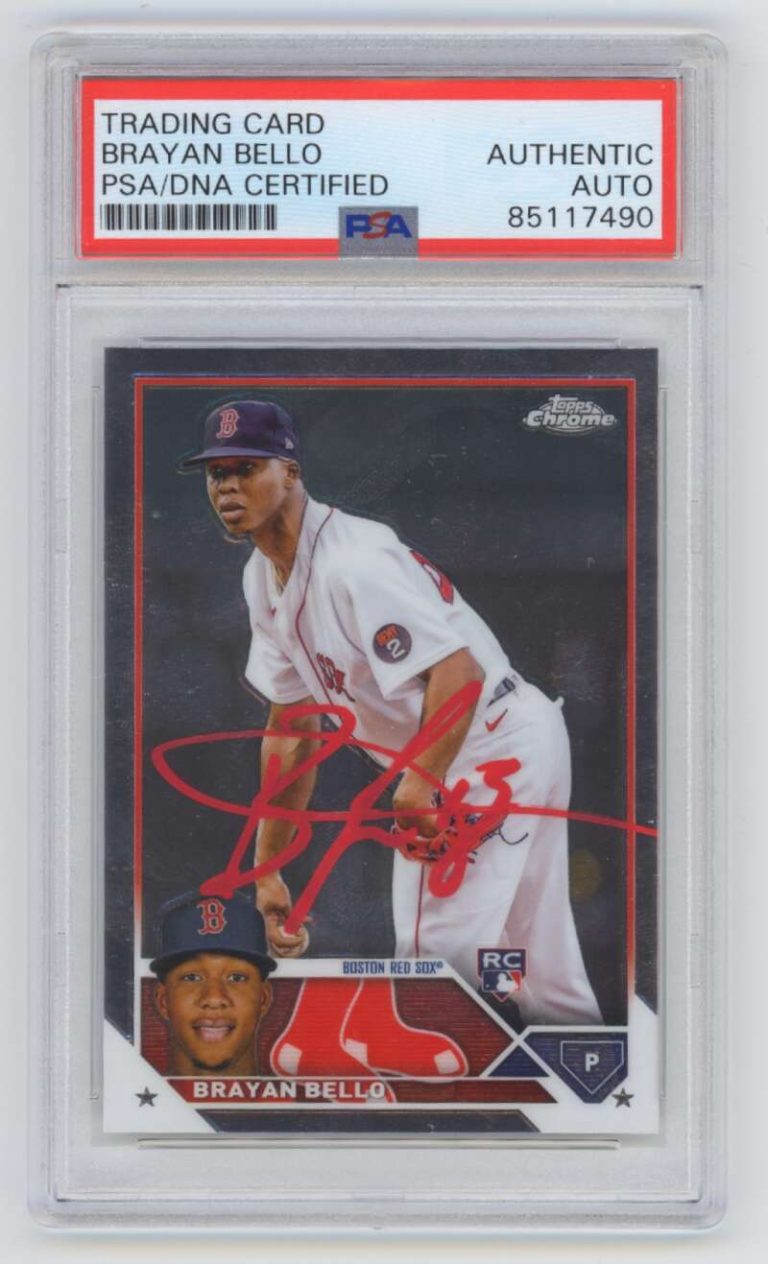 Brayan Bello 2023 Topps Chrome #57 Rookie RC Signed PSA Authentic Auto Red Sox