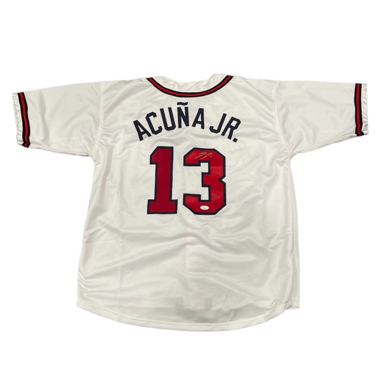 Ronald Acuna Jr. Signed Atlanta Braves Custom Jersey JSA Witness COA