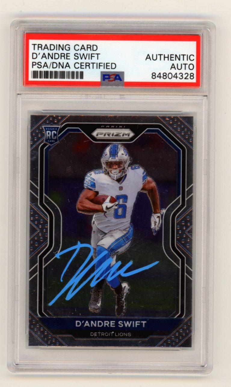 D'Andre Swift 2020 Panini Prizm #358 Rookie RC Signed PSA Authentic Auto Bears